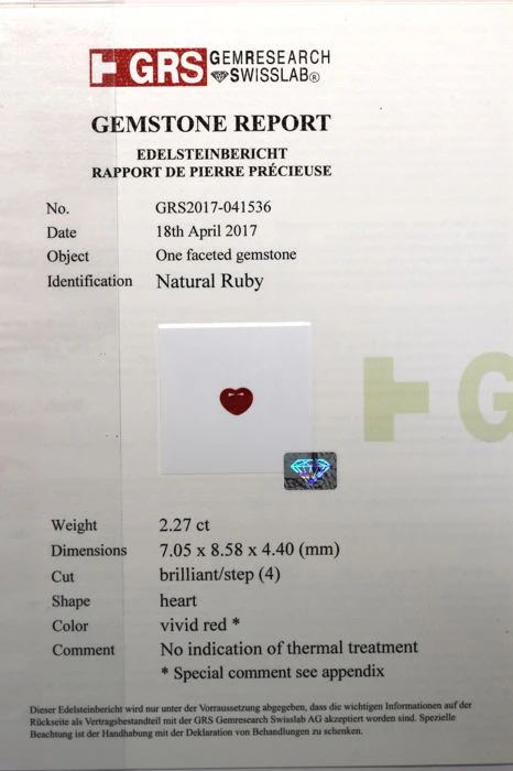 Unheated Vivid Red Ruby, 2.27 carats - Image 4